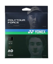 Yonex Tennissaite Poly Tour Force (Haltbarkeit+Power) schwarz 12m Set